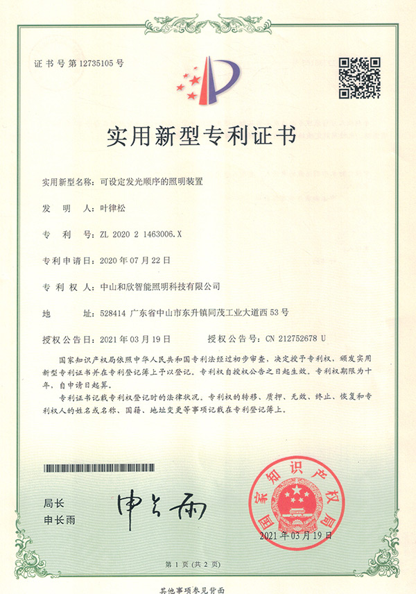 可设定发光顺序的照明装置